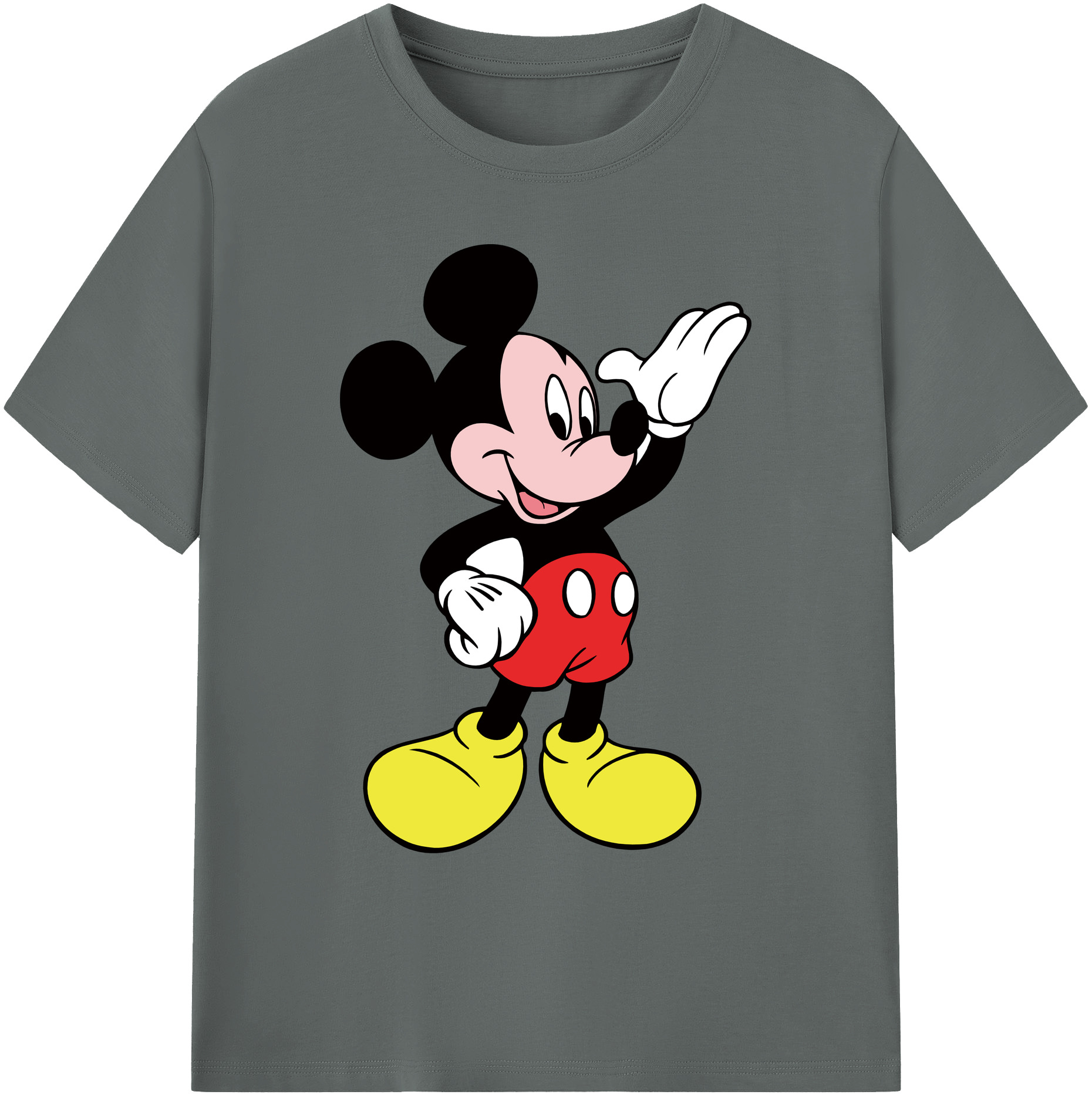 ミッキーマウス Mickey Mouse 綿100％ メンズ半袖Tシャツ｜肌触りやわらか＆通気性